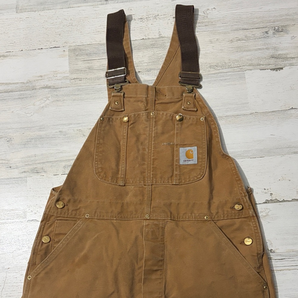 Carhartt Tan Work Overalls coveralls - Picture 3 of 12